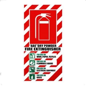 Dry Powder Fire Extinguisher Sign